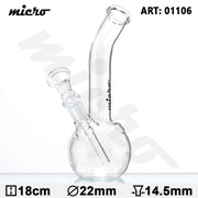 Micro | Bouncer Glas Bong-H:18cm-Ø:22mm-Sockel:14.5mm